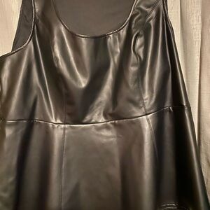 Torrid Black Faux Leather Blouse